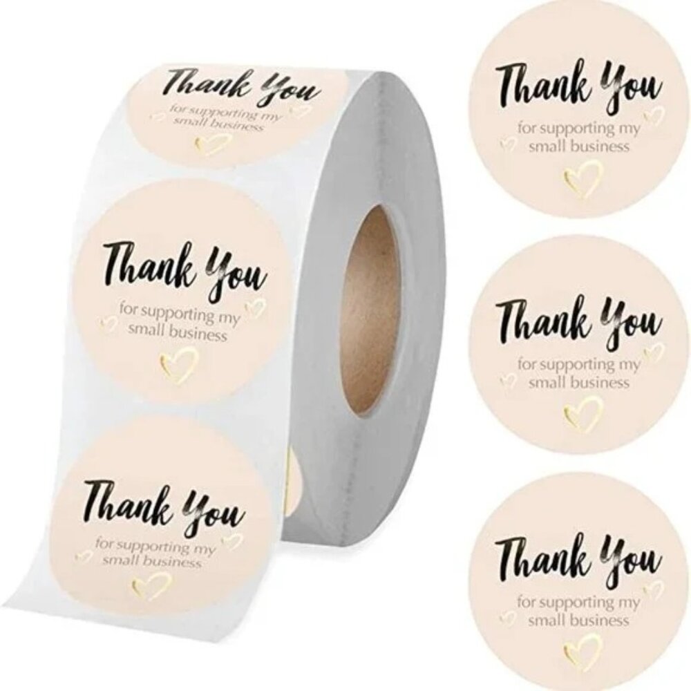 50 PCS Business Thank You Stickers 1.5 " Round